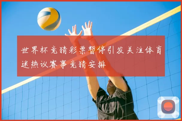 世界杯竞猜彩票暂停引发关注体育迷热议赛事竞猜安排